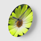 Afrikaanse Daisy Fluorescent Yellow Wall klok (Hoek)