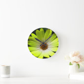 Afrikaanse Daisy Fluorescent Yellow Wall klok (Huis)
