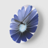 Afrikaanse Daisy Ggloing Blue Wall klok (Hoek)