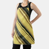 Afrikaanse Daisy Groene en Gele Streep Schort (Insitu)