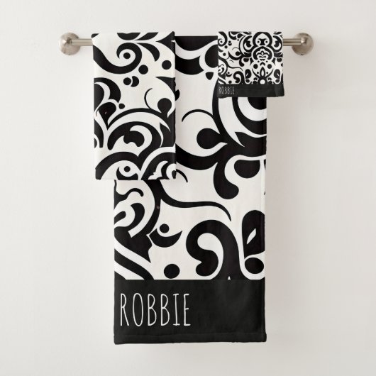 Afrikaanse Damask Bad Handdoek (Insitu)