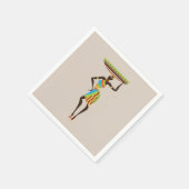 Afrikaanse dame Afrikaanse thema diner partij Servet (Hoek)