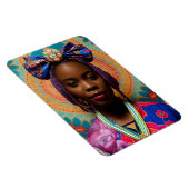 Afrikaanse dame met grote boog en medaillon magneet (Rechterzijde)