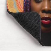 Afrikaanse dame met grote boog en medaillon muismat (Hoek)