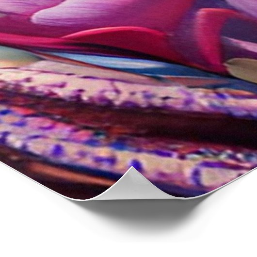 Afrikaanse dame met grote boog en medaillon poster (Hoek)