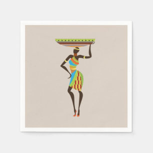 Afrikaanse dame-theetetetentje servet