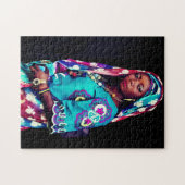 Afrikaanse dame Wearing Turquoise Dress Legpuzzel (Horizontaal)