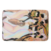 Afrikaanse dames met een hoge matroos moderne kuns badmat (Voorkant)