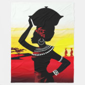 Afrikaanse dameskunst fleece deken (Voorkant)