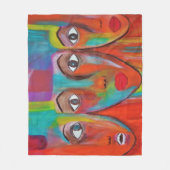 Afrikaanse damesoliepalk fleece deken (Voorkant)