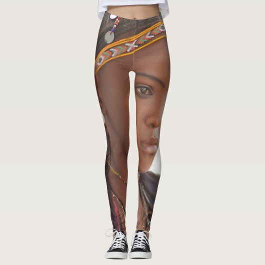 Afrikaanse damesontwerp leggings (Voorkant)