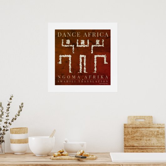 Afrikaanse dans poster (Keuken)