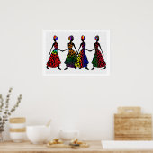 Afrikaanse dans van de zuselijkheid poster (Keuken)