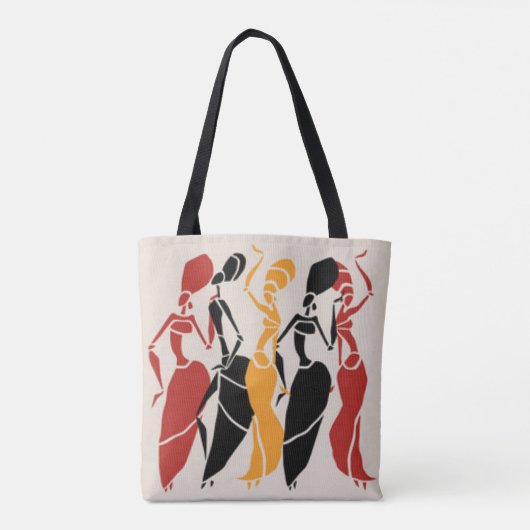 Afrikaanse dansende dames tote bag (Achterkant)