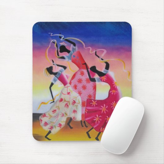 Afrikaanse dansende vrouw Mousepad Muismat (Met muis)