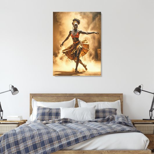 Afrikaanse danser canvas kunst (Insitu (Slaapkamer))