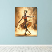 Afrikaanse danser canvas kunst (Insitu (Houten vloer))