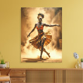 Afrikaanse danser canvas kunst (Insitu (Woonkamer))