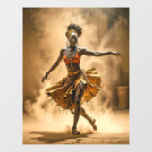 Afrikaanse danser raamsticker (Vel)