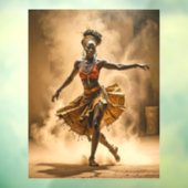 Afrikaanse danser raamsticker (Vel 3)