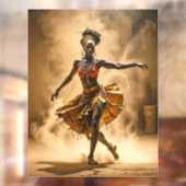 Afrikaanse danser raamsticker (Vel 2)