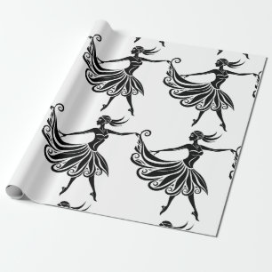 Afrikaanse Danser Silhouet Kunst Thunder_Thunder_C Cadeaupapier