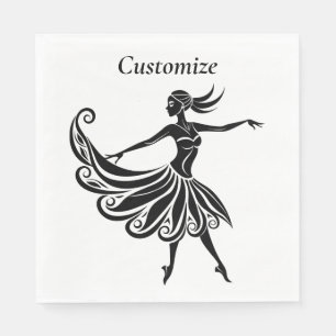 Afrikaanse Danser Silhouet Kunst Thunder_Thunder_C Servet