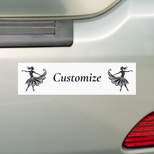 Afrikaanse danser Silhouette Art Thunder_Thunder_C Bumpersticker (Op auto)