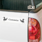 Afrikaanse danser Silhouette Art Thunder_Thunder_C Bumpersticker (Op Truck)