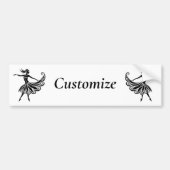Afrikaanse danser Silhouette Art Thunder_Thunder_C Bumpersticker (Voorkant)