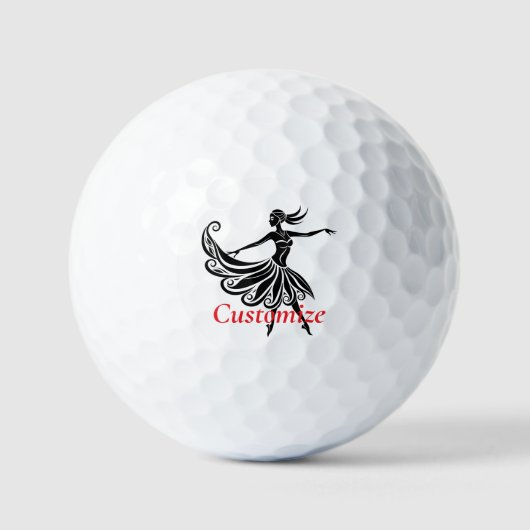 Afrikaanse danser Silhouette Art Thunder_Thunder_C Golfballen (Voorkant)