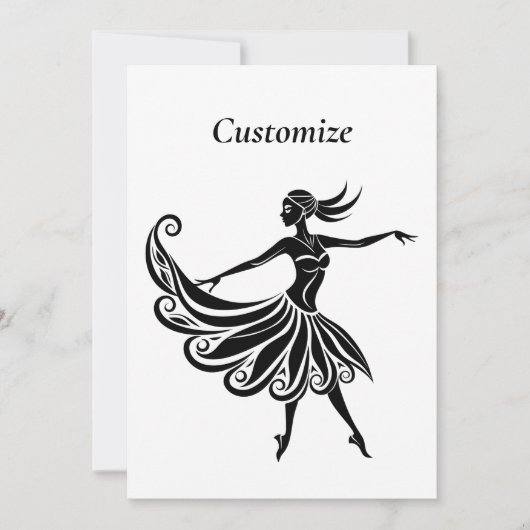 Afrikaanse danser Silhouette Art Thunder_Thunder_C Kaart (Voorkant)