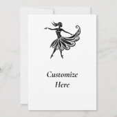 Afrikaanse danser Silhouette Art Thunder_Thunder_C Kaart (Achterkant)