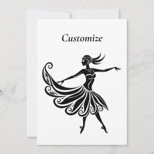 Afrikaanse danser Silhouette Art Thunder_Thunder_C Kaart
