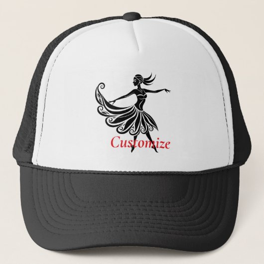 Afrikaanse danser Silhouette Art Thunder_Thunder_C Trucker Pet (Voorkant)