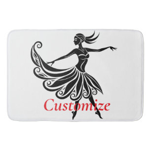 Afrikaanse danser Silhouette Kunst Thunder_Thunder Badmat