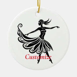 Afrikaanse danser Silhouette Kunst Thunder_Thunder Keramisch Ornament