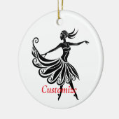 Afrikaanse danser Silhouette Kunst Thunder_Thunder Keramisch Ornament (Links)