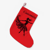 Afrikaanse danser Silhouette Kunst Thunder_Thunder Kleine Kerstsok (Voorkant (Hangend))