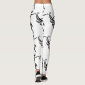 Afrikaanse danser Silhouette Kunst Thunder_Thunder Leggings (Achterkant)