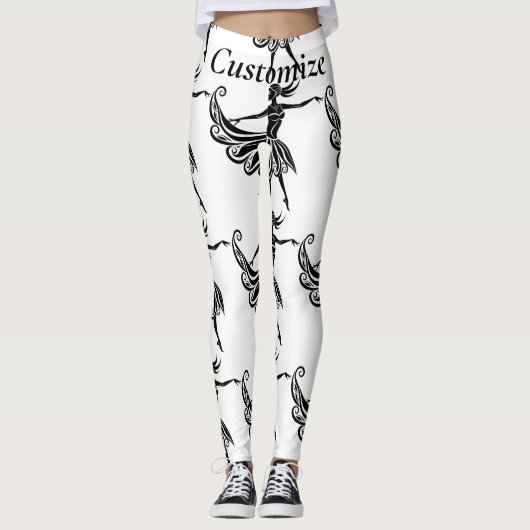 Afrikaanse danser Silhouette Kunst Thunder_Thunder Leggings (Voorkant)