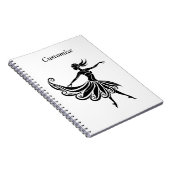 Afrikaanse danser Silhouette Kunst Thunder_Thunder Notitieboek (Rechterzijde)