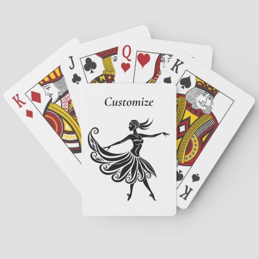 Afrikaanse danser Silhouette Kunst Thunder_Thunder Pokerkaarten (Achterkant)