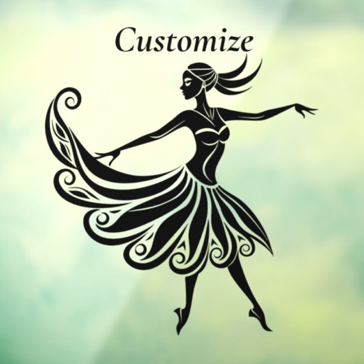Afrikaanse danser Silhouette Kunst Thunder_Thunder Raamsticker (Vel 3)