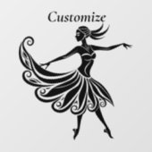 Afrikaanse danser Silhouette Kunst Thunder_Thunder Raamsticker (Vel)