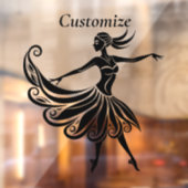 Afrikaanse danser Silhouette Kunst Thunder_Thunder Raamsticker (Vel 2)
