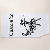 Afrikaanse danser Silhouette Kunst Thunder_Thunder Strandlaken (Voorkant)