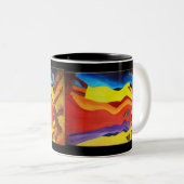 afrikaanse danseres tweekleurige koffiemok (Voorkant rechts)