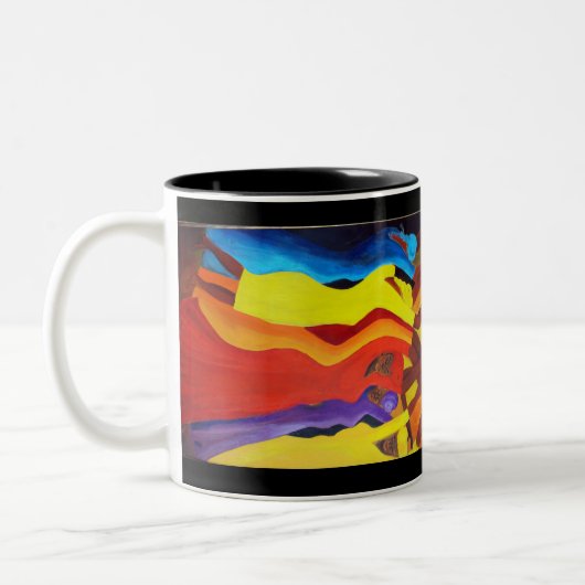 afrikaanse danseres tweekleurige koffiemok (Links)