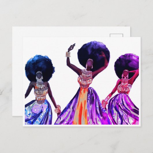 AFRIKAANSE DANSERS BRIEFKAART (Voorkant / Achterkant)